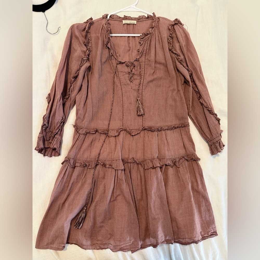 Ulla Johnson Striped Essie Dress Long Sleeve Size 2